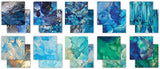 Craft Consortium - The Essential Craft Papers - 6 x 6 Paper Pad - Ink Drops - Ocean