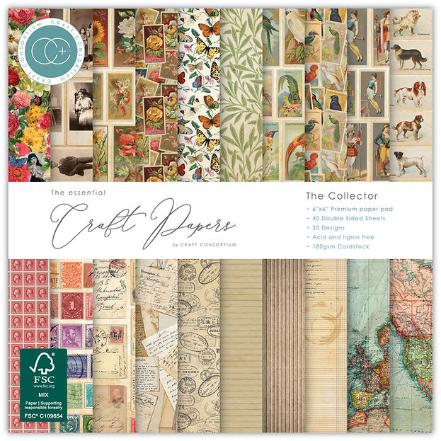 Craft Consortium - The Essential Craft Papers - 6 x 6 Paper Pad - The Collector