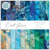 Craft Consortium - The Essential Craft Papers - 6 x 6 Paper Pad - Ink Drops - Ocean