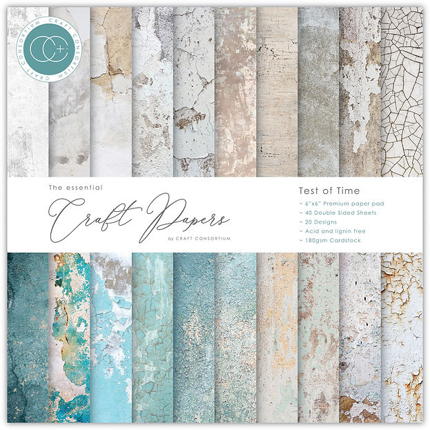 Craft Consortium - The Essential Craft Papers - 6 x 6 Paper Pad - Test of Time