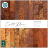 Craft Consortium - The Essential Craft Papers - 12 x 12 Paper Pad - Rust Textures