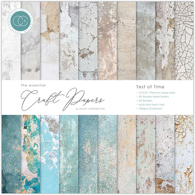 Craft Consortium - The Essential Craft Papers - 12 x 12 Paper Pad - Test of Time
