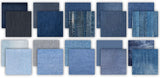 Craft Consortium - The Essential Craft Papers - 12 x 12 Paper Pad - Denim Textures