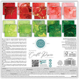 Craft Consortium - The Essential Craft Papers - 6 x 6 Paper Pad - Ink Drops - Festive