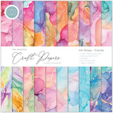 Craft Consortium - The Essential Craft Papers - 12 x 12 Paper Pad - Ink Drops - Candy