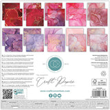 Craft Consortium - The Essential Craft Papers - 12 x 12 Paper Pad - Ink Drops - Rose 2