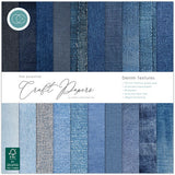Craft Consortium - The Essential Craft Papers - 12 x 12 Paper Pad - Denim Textures