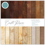 Craft Consortium - The Essential Craft Papers - 6 x 6 Paper Pad - Leather Bound