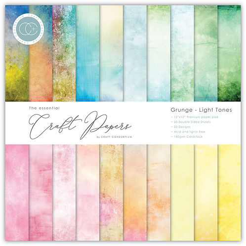 Craft Consortium - The Essential Craft Papers - 12 x 12 Paper Pad - Light Tones