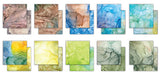 Craft Consortium - The Essential Craft Papers - 6 x 6 Paper Pad - Ink Drops - Earth