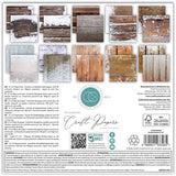 Craft Consortium - The Essential Craft Papers - 6 x 6 Paper Pad - Frosted Wood