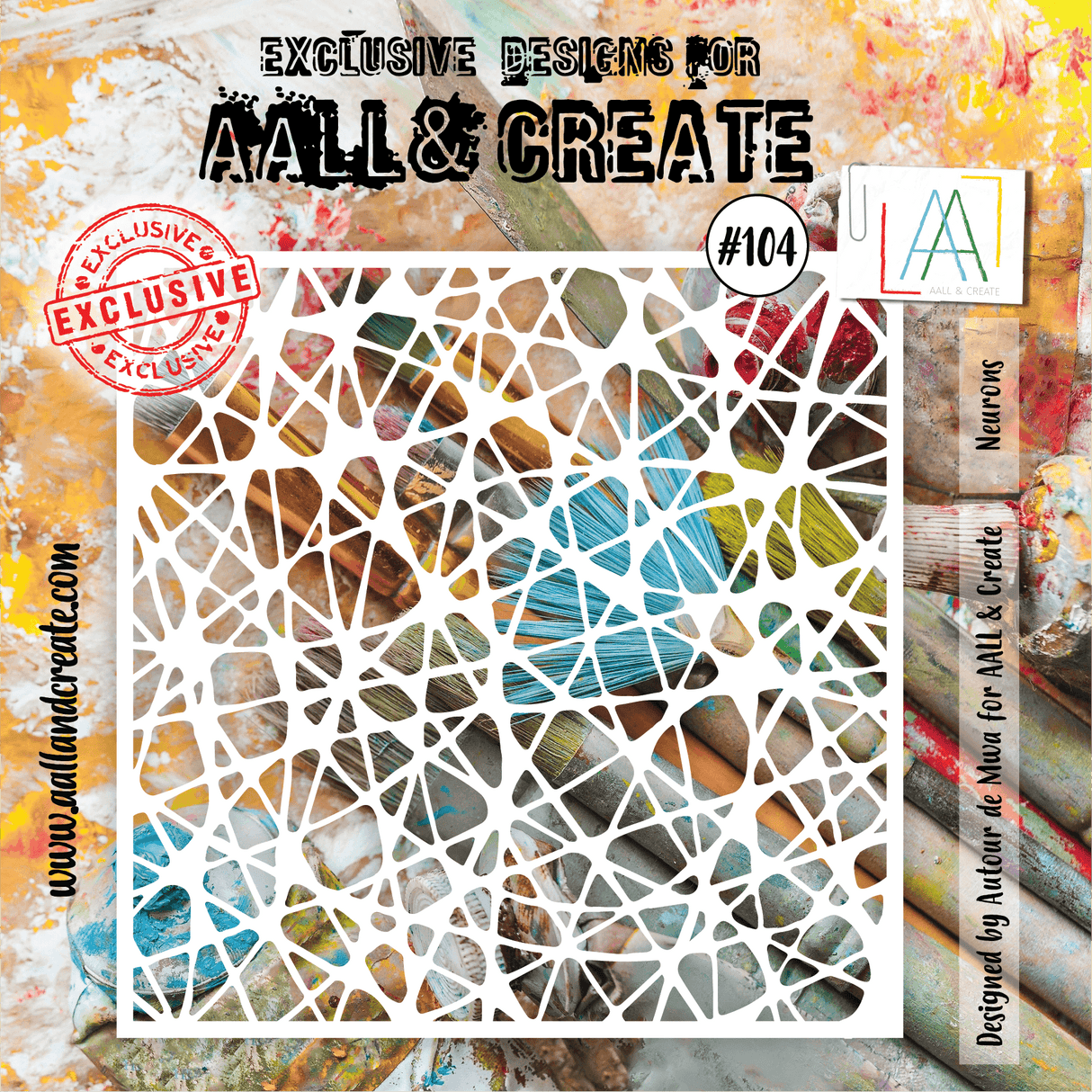 AALL & Create - 6"x6" Stencil - Neurons - #104