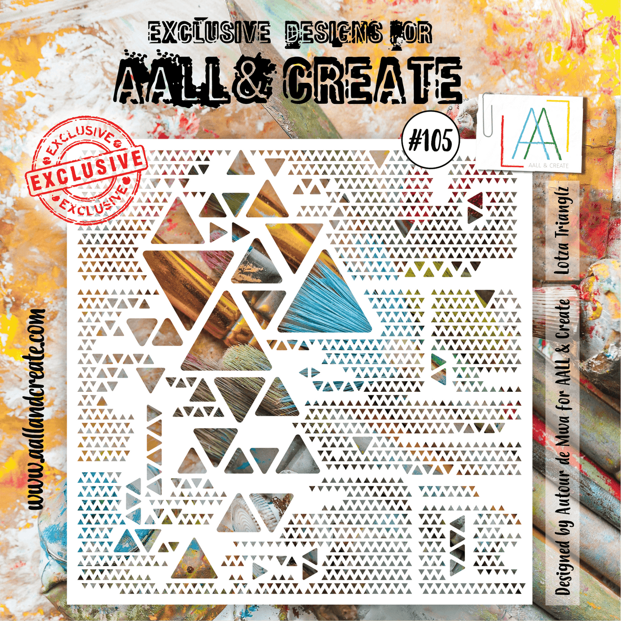 AALL & Create - 6"x6" Stencil - Lotza Trianglz - #105