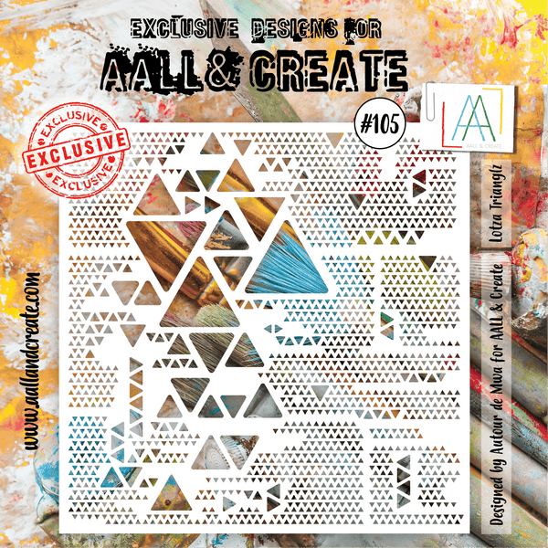 AALL & Create - 6"x6" Stencil - Lotza Trianglz - #105