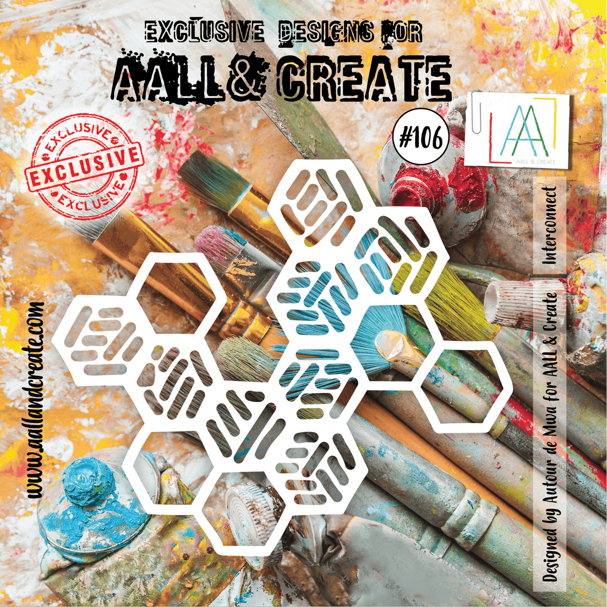 AALL & Create - 6"x6" Stencil - Interconnect - #106