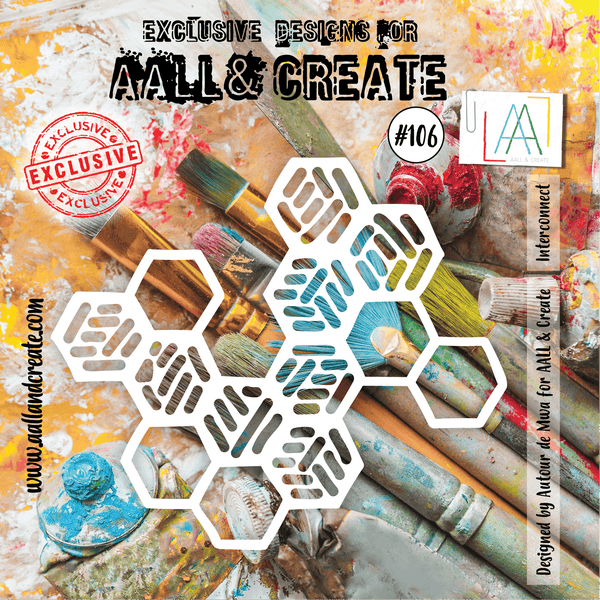 AALL & CREATE - 6"X6" STENCIL - INTERCONNECT #106