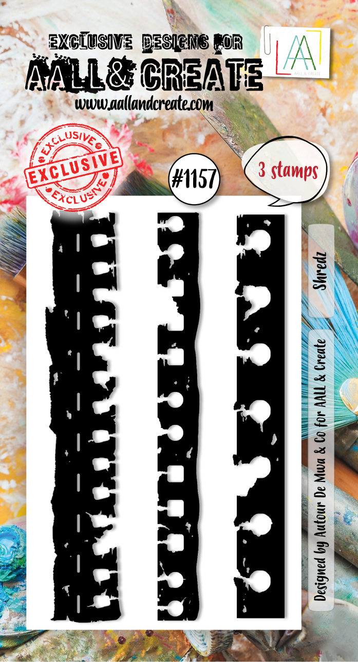 AALL & Create - A8 Stamp Set - Shredz - #1157