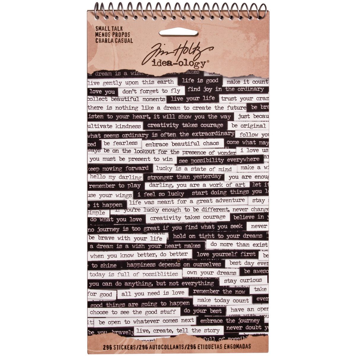 Tim Holtz - Advantus - Idea-Ology Spiral Bound Sticker Book - Small Talk