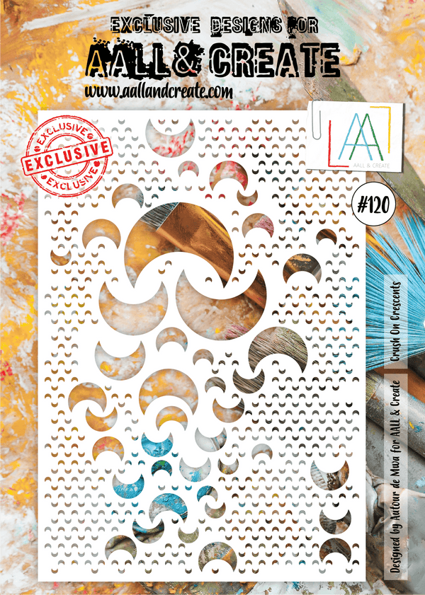 AALL & Create - A4 Stencil - Crush On Crescents - #120