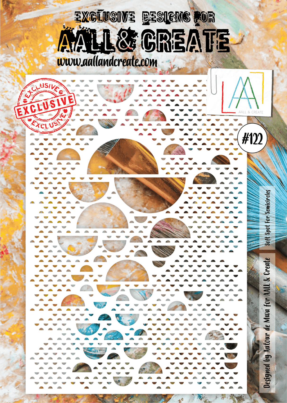 AALL & Create - A4 Stencil - Soft Spot For Semicircles - #122