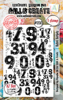 AALL & Create - A7 Stamp Set - Retro Scripts -