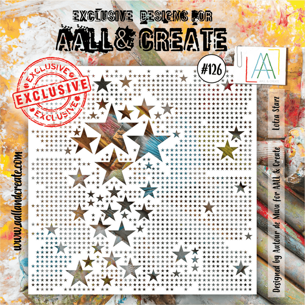 AALL & Create - 6"x6" Stencil - Lotza Starz - #126