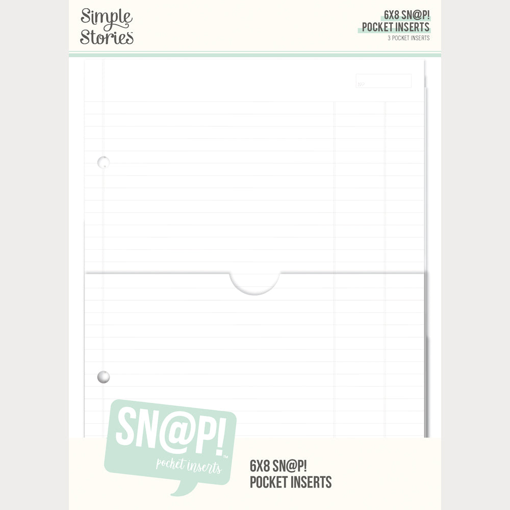 Simple Stories - 6x8 SN@P! - Pocket Binder Inserts