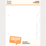 Simple Stories - 6x8 SN@P! - Divider Binder Inserts