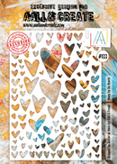 AALL & Create - A4 Stencil - Hung Up On Hearts -