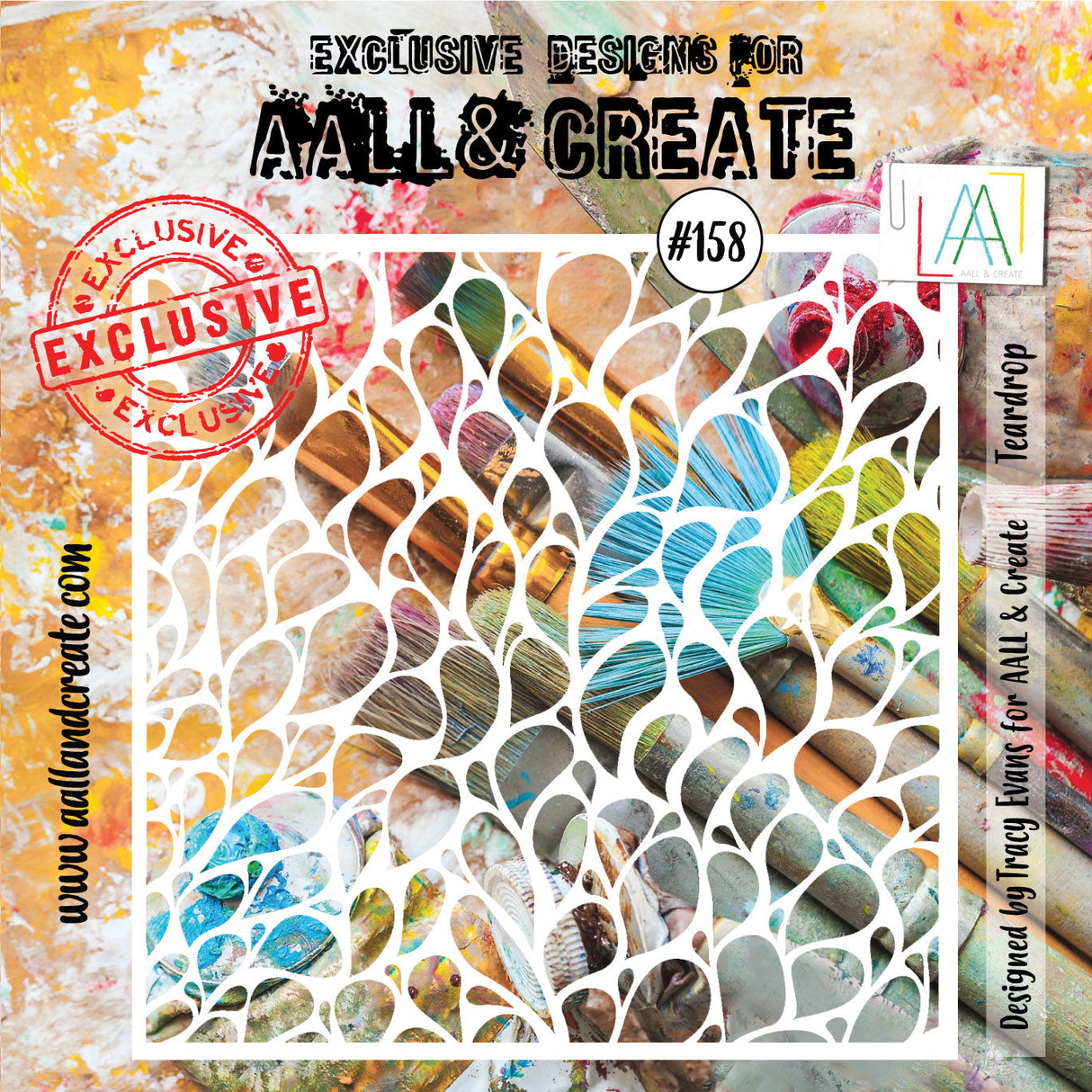 AALL & Create - 6"x6" Stencil - Teardrop - #158