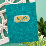 Spellbinders - Beautiful Butterflies 3D Embossing Folder from the Stylish Ovals Collection