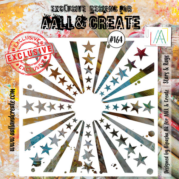 AALL & Create - 6"x6" Stencil - Stars & Rays - #164