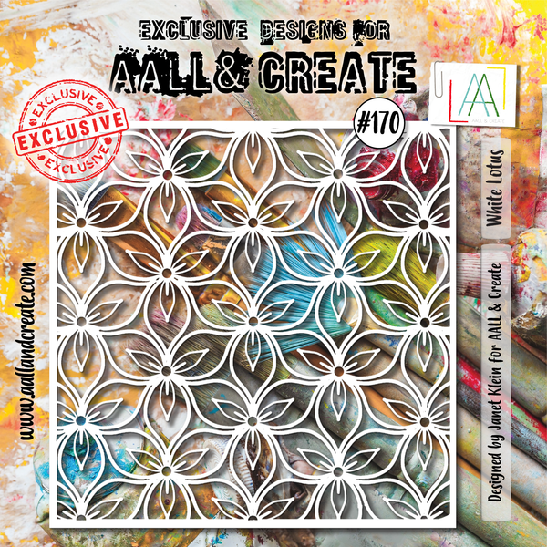 AALL & Create - 6"x6" Stencil - White Lotus - #170