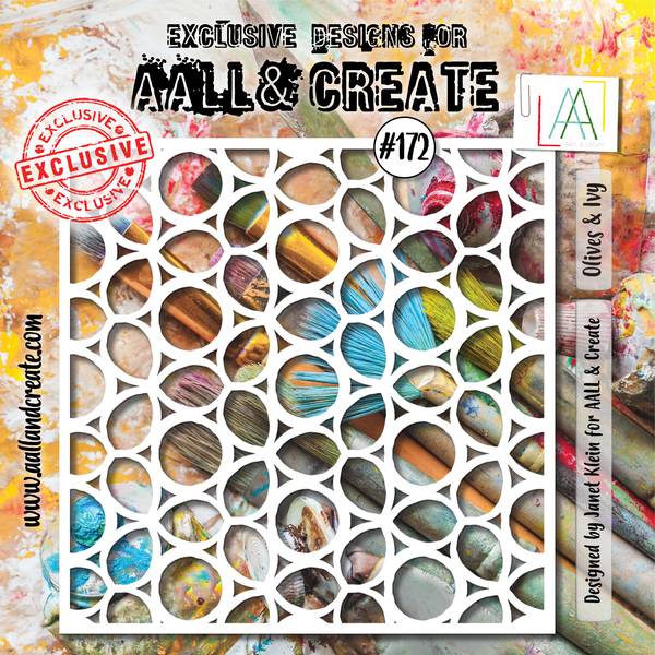 AALL & Create - 6"x6" Stencil - Olives & Ivy - #172