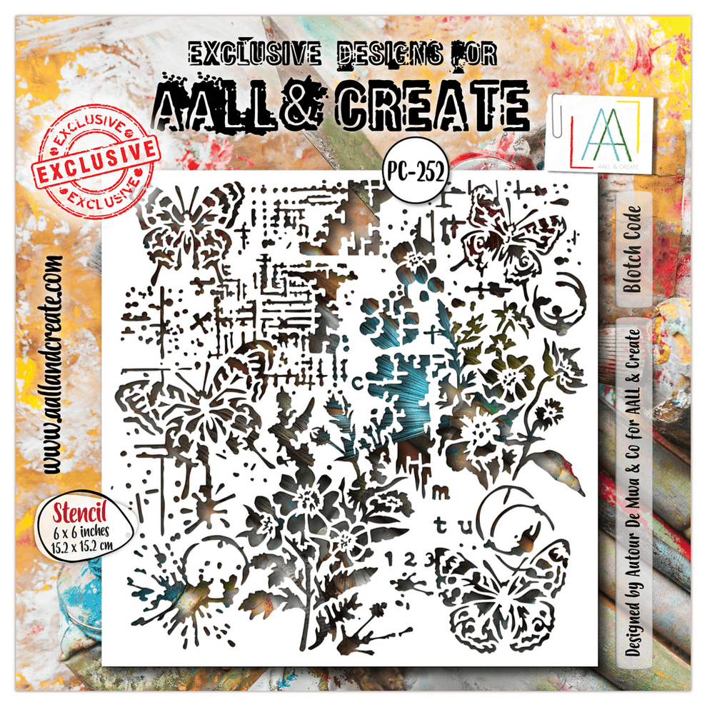 AALL And Create - 6x6 Stencil - Blotch Code- #252