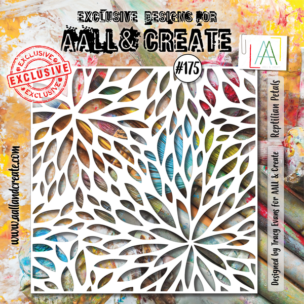 AALL & Create - 6"x6" Stencil - Reptilian Petals - #175