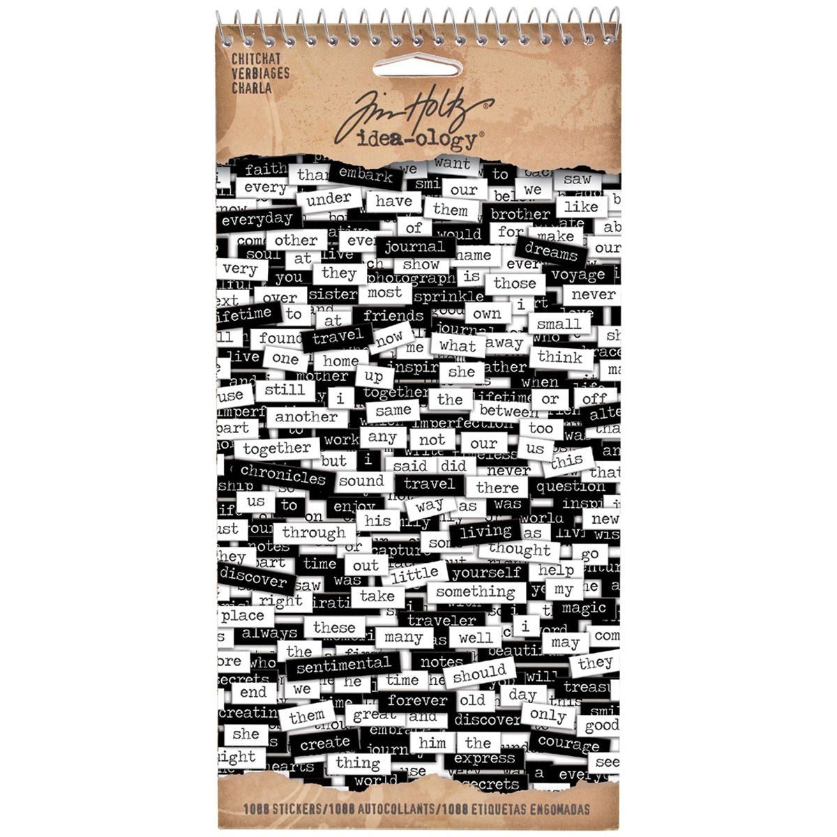 Tim Holtz - Advantus - Idea-Ology Chitchat Sticker Tablet - Verbiages