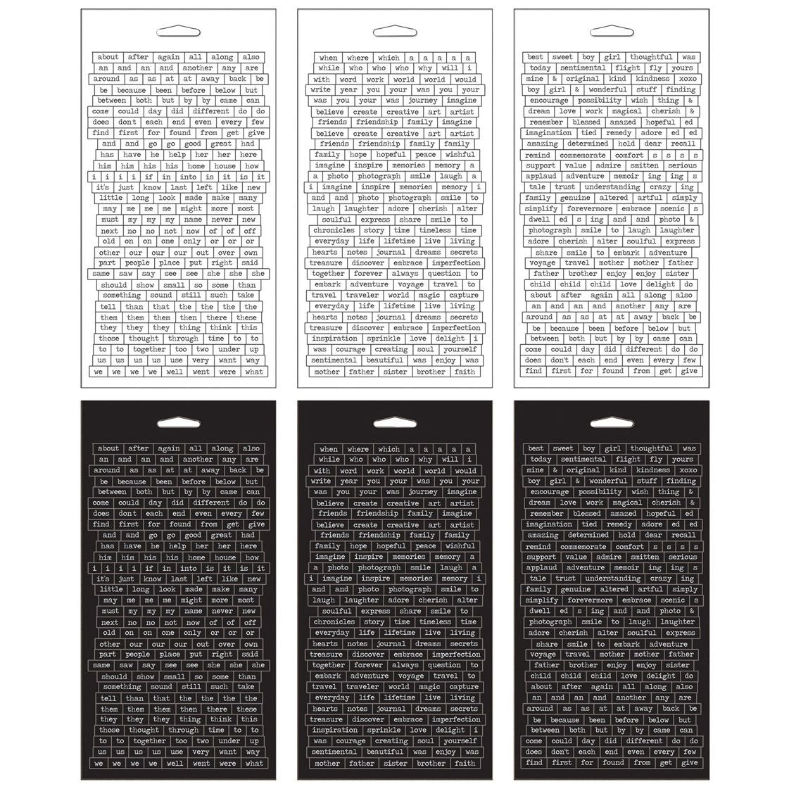 Tim Holtz - Advantus - Idea-Ology Chitchat Sticker Tablet - Verbiages