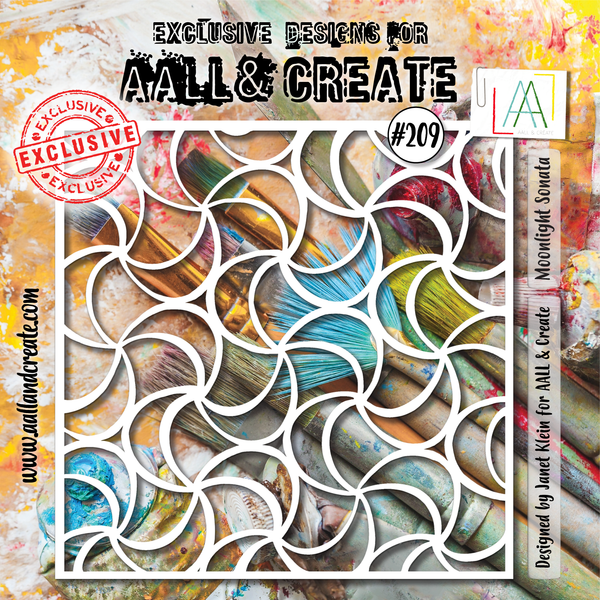 AALL & Create - 6"x6" Stencil - Moonlight Sonata - #209