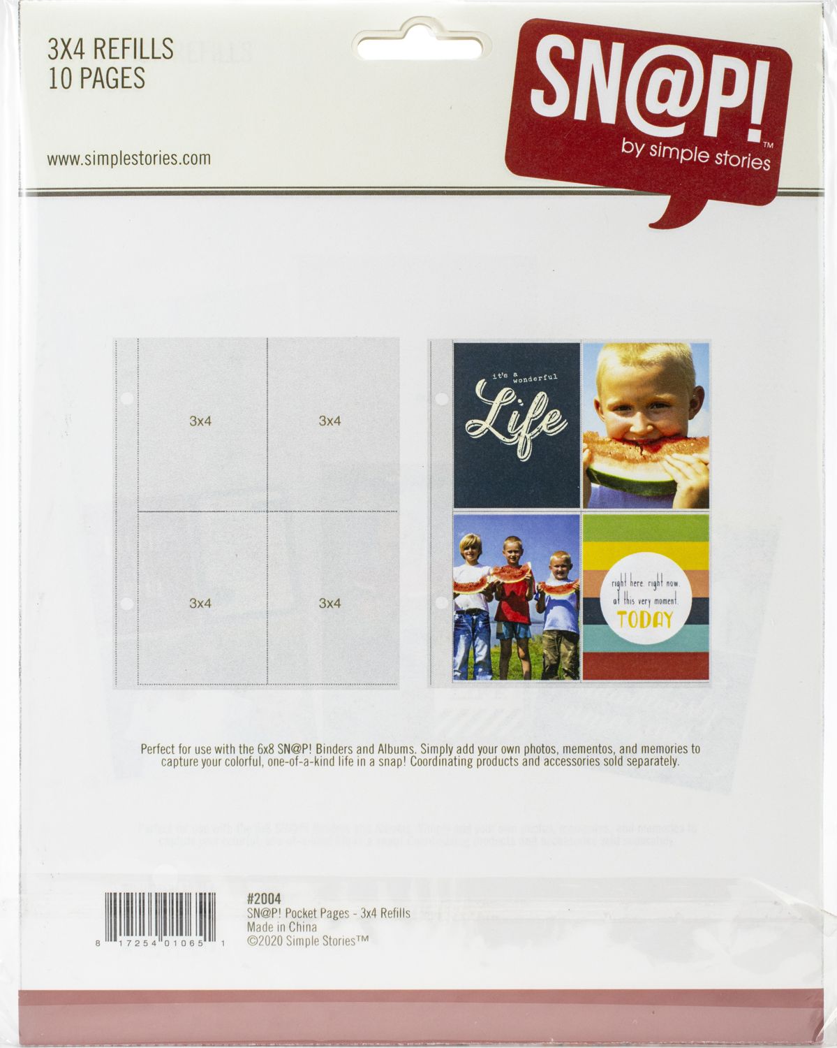 Simple Stories - Sn@p! Pocket Pages For 6"X8" Binders - 3"X4" Pockets