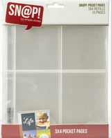 Simple Stories - Sn@p! Pocket Pages For 6"X8" Binders - 3"X4" Pockets