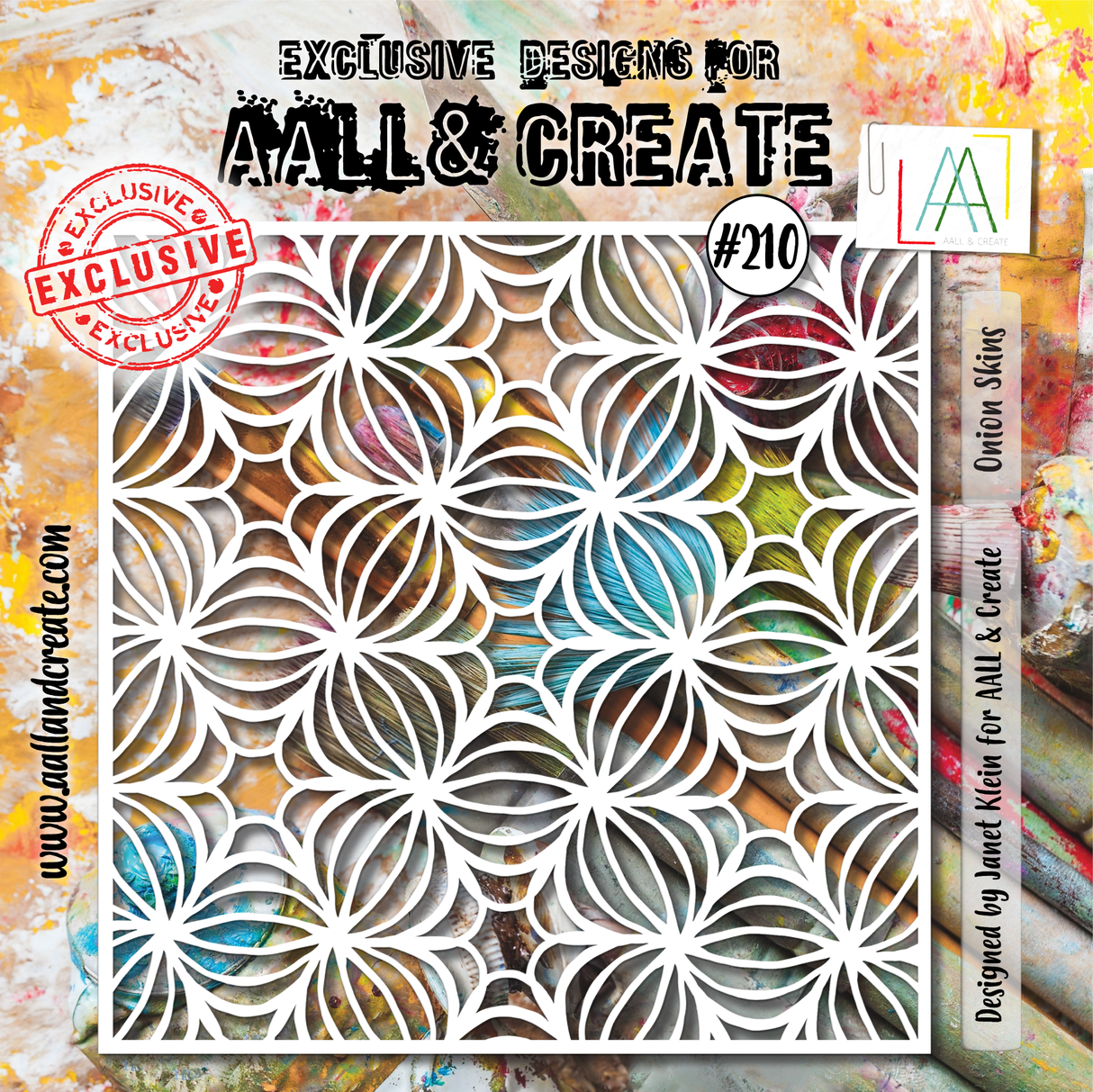 AALL & Create - 6"x6" Stencil - Onion Skins - #210