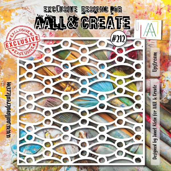 AALL & Create - 6"x6" Stencil - Upstream - #212