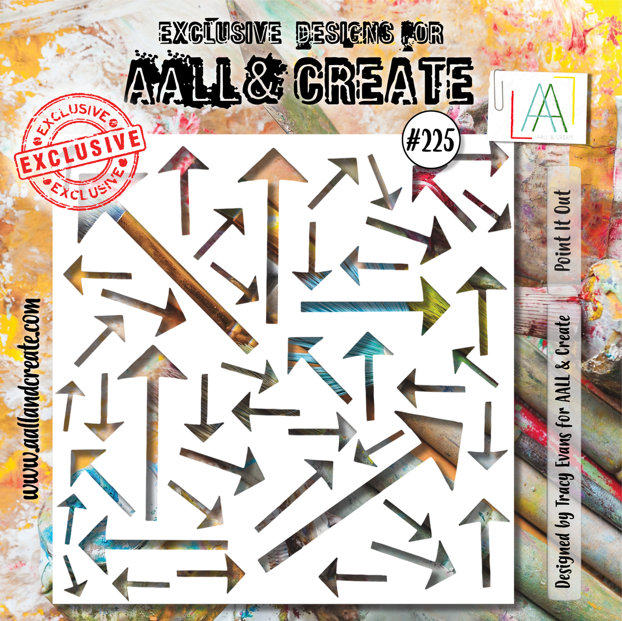 AALL & Create - 6"x6" Stencil - Point It Out - #225
