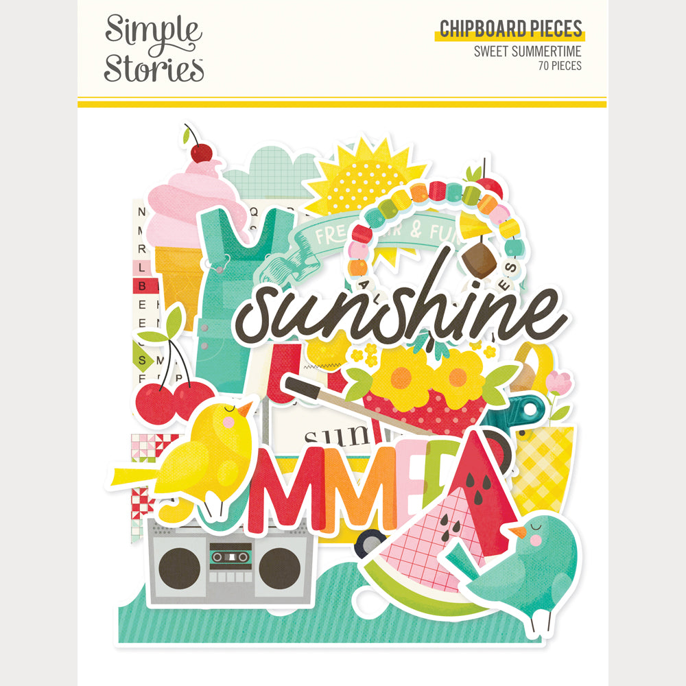 ***Pre-Order*** Simple Stories - Sweet Summertime - Chipboard Pieces
