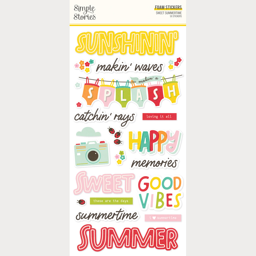 ***Pre-Order*** Simple Stories - Sweet Summertime - Foam Stickers