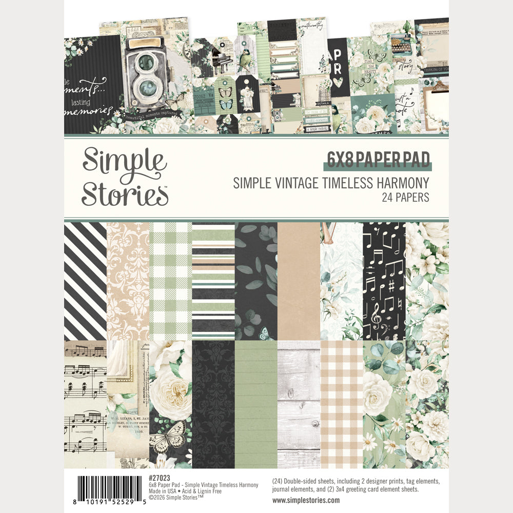 ***Pre-Order*** Simple Stories - Simple Vintage Timeless Harmony - 6x8 Pad