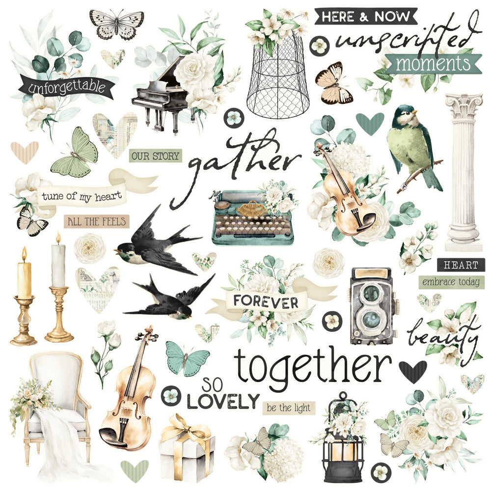 ***Pre-Order*** Simple Stories - Simple Vintage Timeless Harmony - Chipboard Pieces