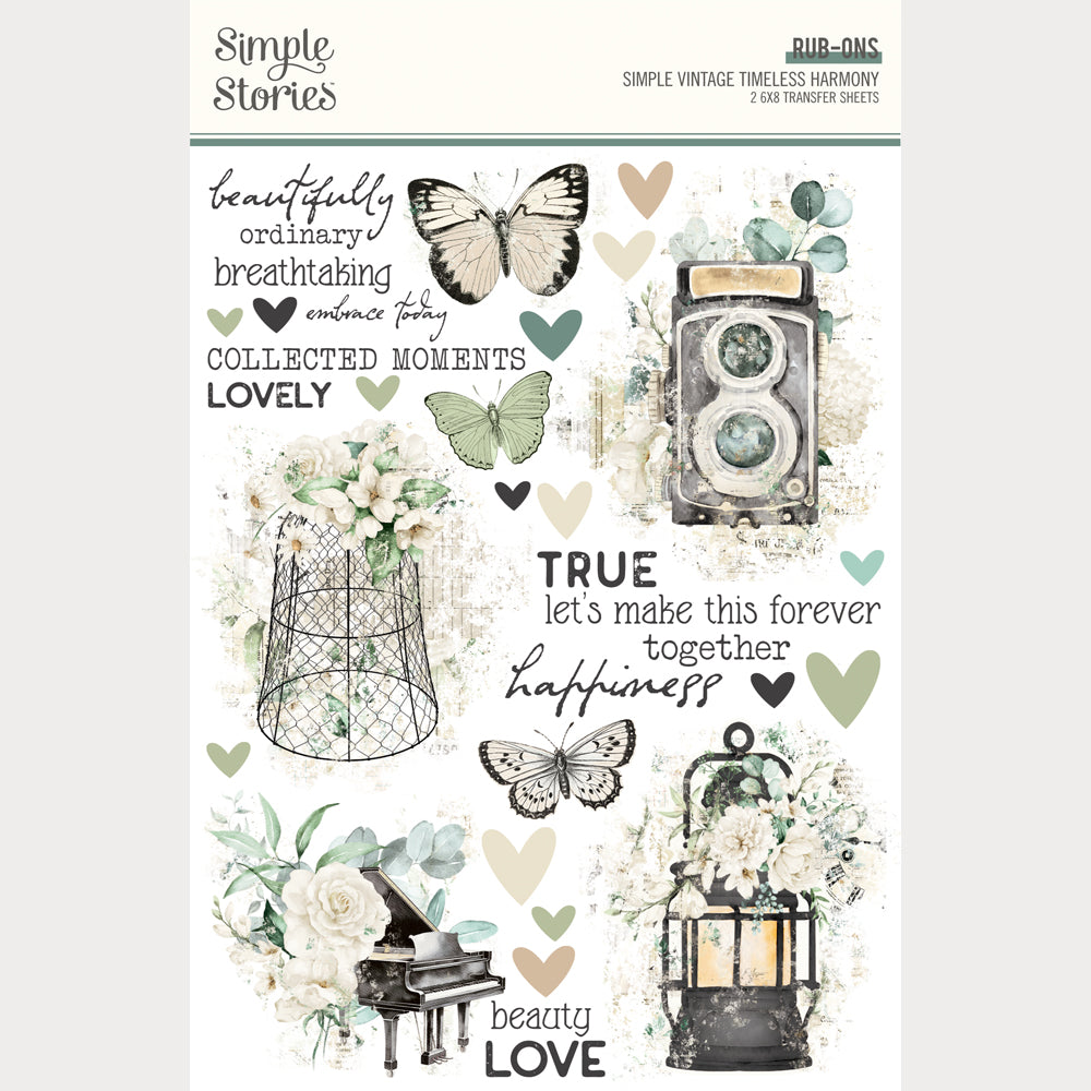 ***Pre-Order*** Simple Stories - Simple Vintage Timeless Harmony - Rub Ons