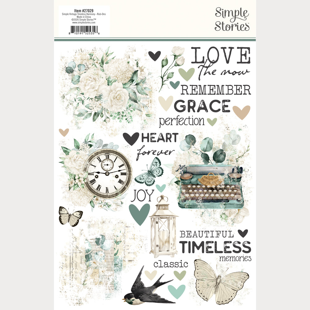 ***Pre-Order*** Simple Stories - Simple Vintage Timeless Harmony - Rub Ons